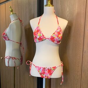 Colorful Floral Bikini Set, size M Brand New